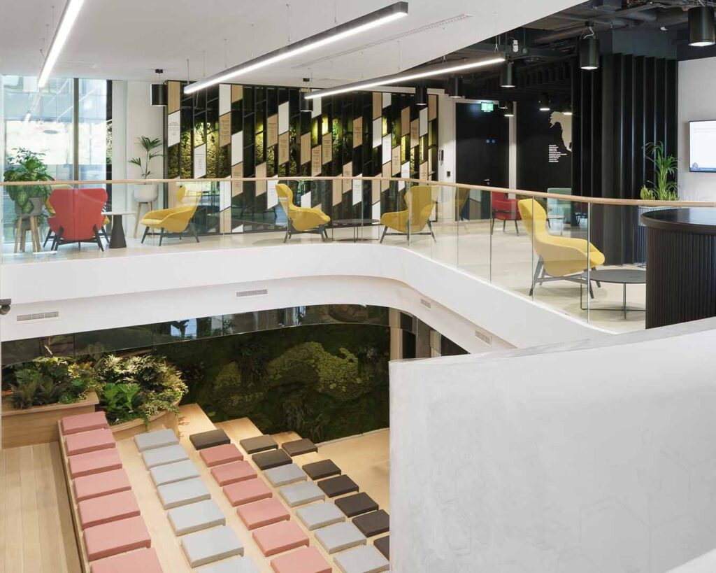 Horizon Therapeutics Earth Office interior Landscaping Moss walls