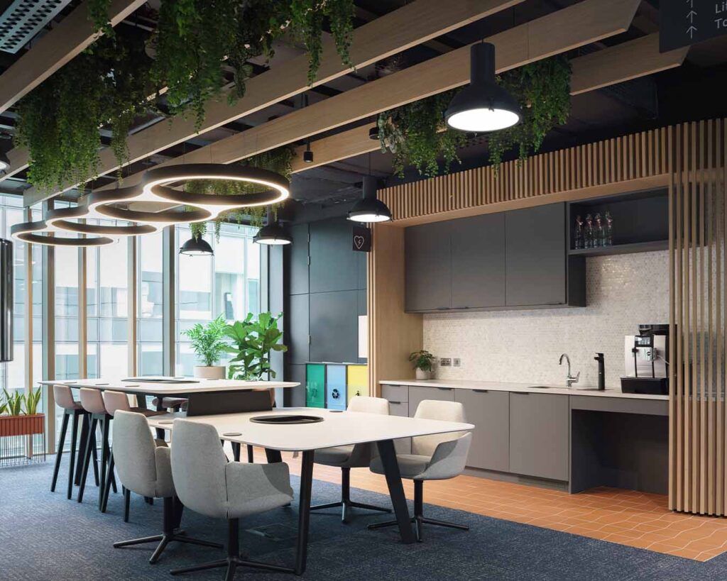 Horizon Therapeutics Earth Office interior Landscaping Ceiling planting